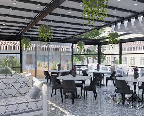 dikili Tente Pergola, Otomatik Tente Pergola Modeli 4